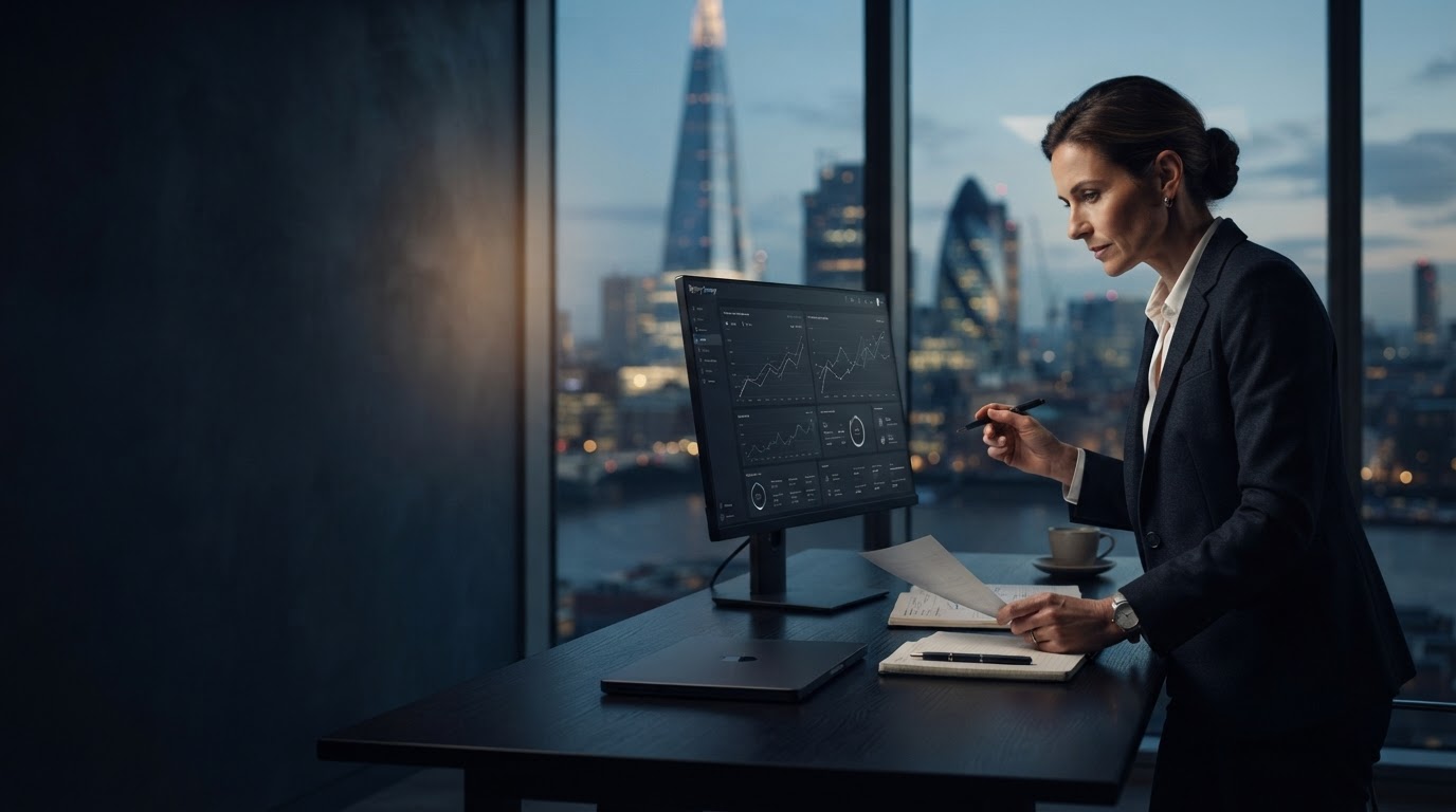 Bystry Smenyr real-time market analysis terminal displaying multiple trading pairs